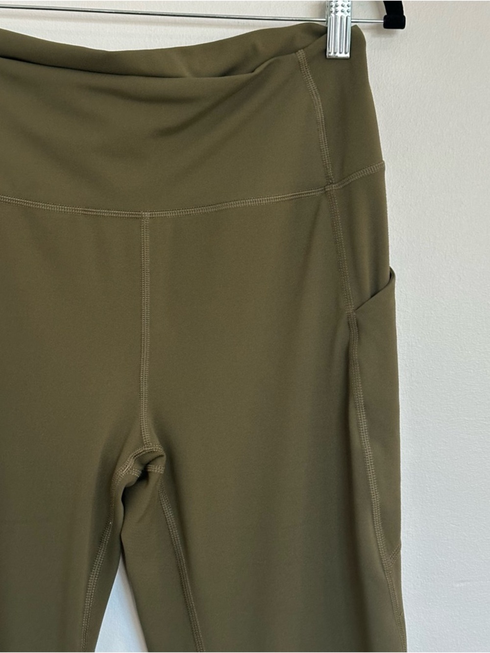 Fabletics Utility Green Oasis PureLuxe High-Waisted Pocketed Kick Flare - Picture 7 of 10